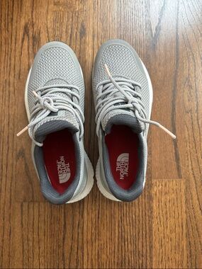 The North Face Light Gray Mesh Sneakers waterproof hiking sneakers